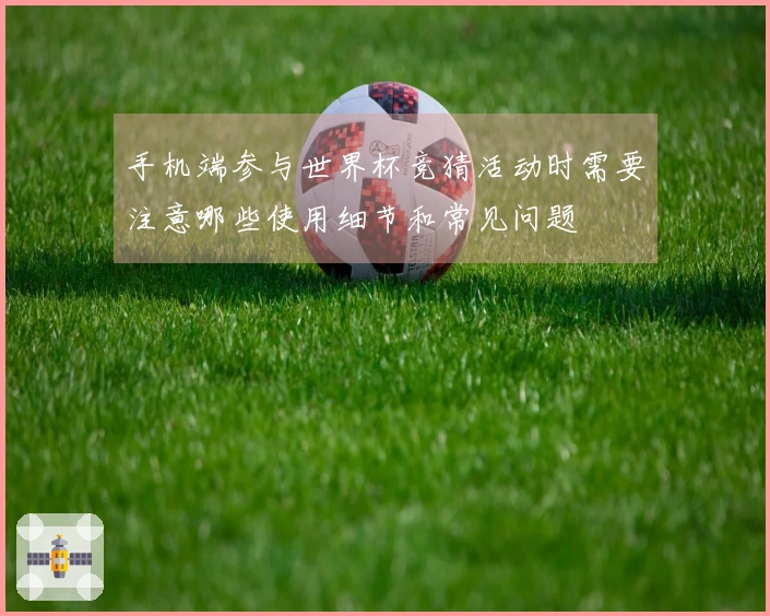 手机端参与世界杯竞猜活动时需要注意哪些使用细节和常见问题